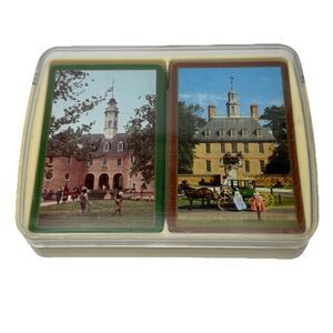 Vtg Congress Playing Cards Double Set Colonial Williamsburg Governors Palace